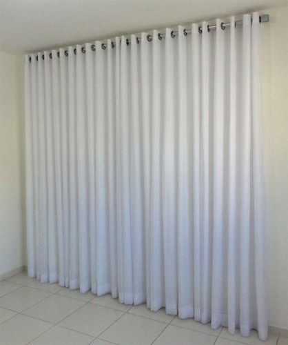 Cortina Voil 4m X 2,80m P/sala Ou Quarto - Super Cor Branco