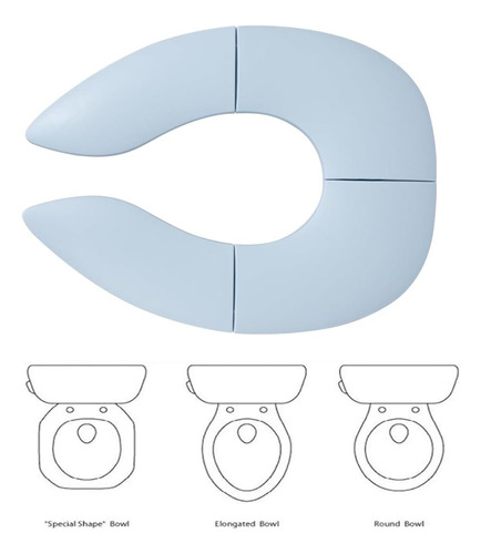 Asiento Plegable Azul Para Niños Con Bolsa Anti-deslizante
