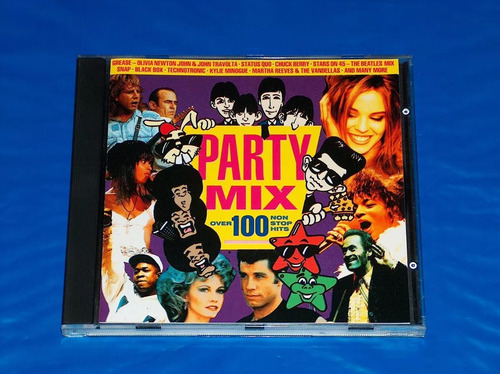 Party Mix Cd Beatles Abba Technotronic Grease P78