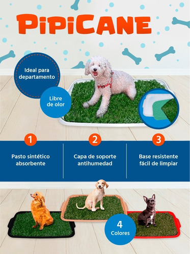 Bandeja Sanitaria Alfombra Baño Perros Tricapa 39x50