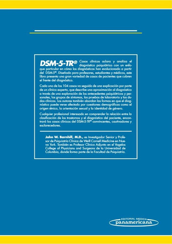 Apa. Dsm-5-tr Casos Clínicos: Dsm-5®, De American Psychiatric Association. Editorial Editorial Médica Panamericana, Tapa Blanda, Edición 5 En Español, 2025