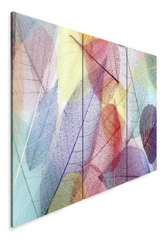 Quadro Decorativo 120x60 Sala Quarto Folhas Álamo Colorful