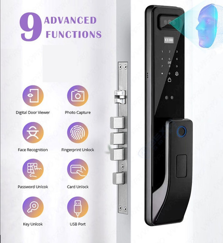 3d Face Recognition Smart Door Lock Security Camera Monitor