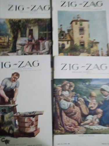 Pack 4 Revistas Zig-zag.# 459 Al 462. Año 1913.