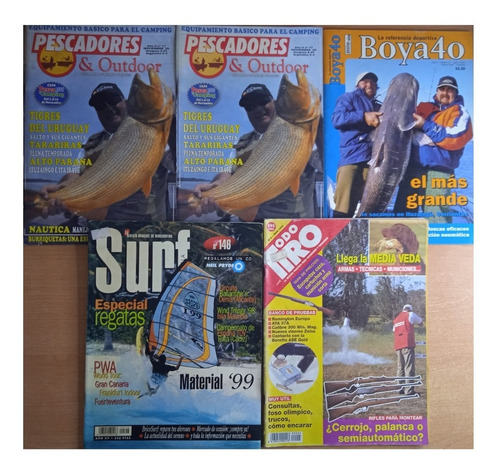 Pesca Caza Y Surf  Revistas Lote De 6 Unidades