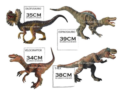 Dinosaurios Realistas Medianos Colección Jurassic Carnívoros