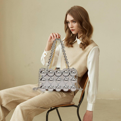 . Bolso Acrílico Mujer Elegante Con Cinta For Colgar