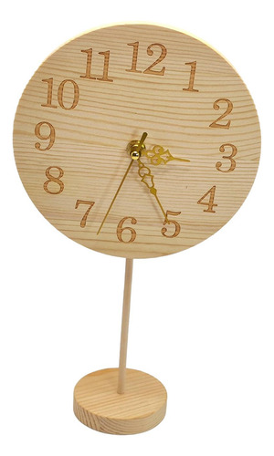 Reloj De Mesa De Madera, Silencioso, Estable, Fácil De