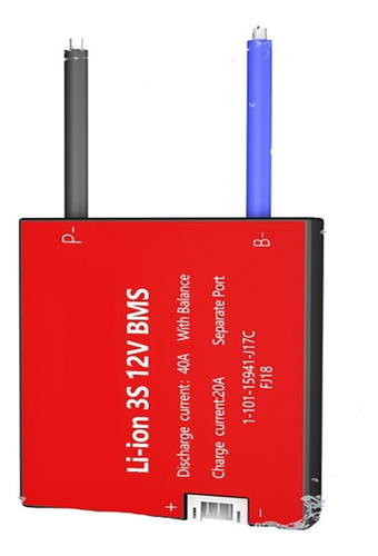 Bateria Bms 12s 36v 60a Pcb Com Cabos Para Bateria Lifepo4 P