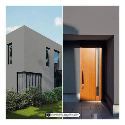 Pintura Látex Tecza 10l Colores Intensos Interior Y Exterior Gris Mate