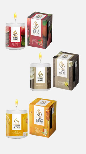 Velas Perfumadas 60gr Aromaterapia C/ 3 Unidades Fragrâncias