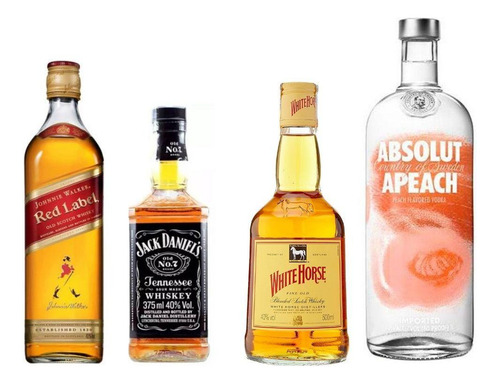 Kit Jack Daniels + Red Label + White Horse + Absolut Apeach