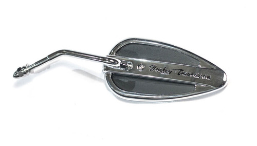 Imagen 2 de 4 de Espejos De Gota Cromo Y Negro Para Harley Davidson