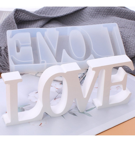Imagen 1 de 8 de Love - Molde De Silicona Para Manualidades (20,3 X 8 X 2,2 C