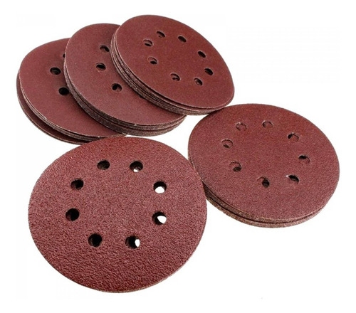 Lija Velcro 180mm 50 Uni Redonda Roto Orbital Discos Abrojo Cantidad De Granos 12
