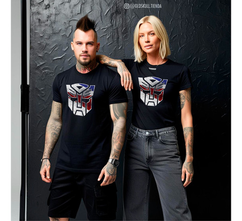 Remera Transformers Logo Autobot Retro 100% Algodón Premium