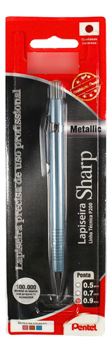 Lapiseira Sharp Pentel P200 Azul Céu Metálico 0,9 Mm Cor Azul Ceu - 30