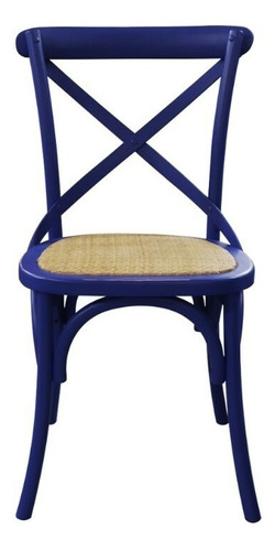 Silla de comedor Rivatti Katrina, estructura color azul, 1 unidad