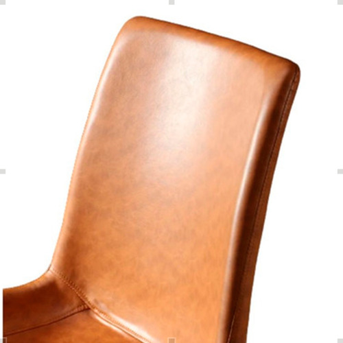 Kit Cadeira De Jantar Basic 4 Un Design Moderno Versátil Estrutura Da Cadeira Preto Assento Marrom Desenho Do Tecido Simples