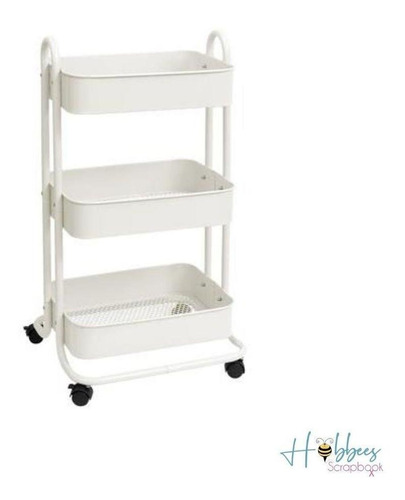 A La Cart Storage Cart Off White / Carrito Organizador Blanc