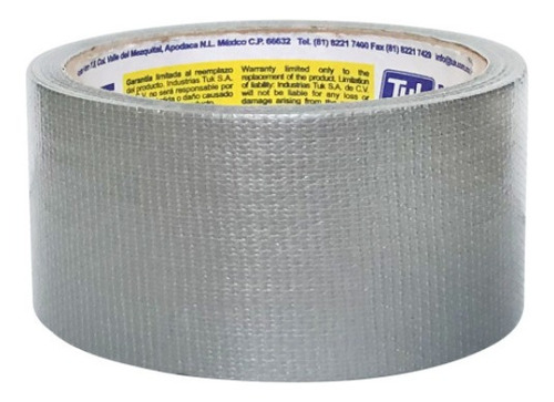 Cinta Para Ducto 48 Mm X 10 Mts Impermeable Gris