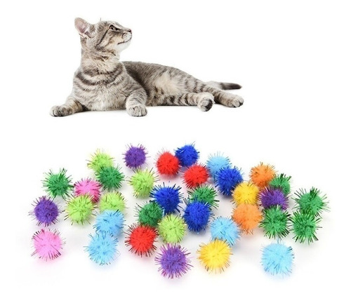 Pelota Ballmie De Colores Variados Para Gatos X 6 Unids