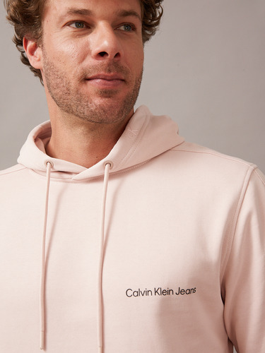 Polerón Con Gorro Institutional Rosado Calvin Klein