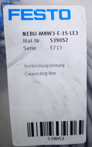 Cable, Marca: Festo, Modelo: Nebu-m8w3-e-15-le3 (Usado)