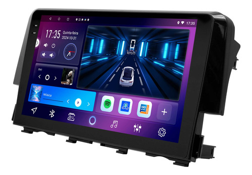 Multimidia Honda Civic G10 17/21 Android 14 2gb Carplay 9p