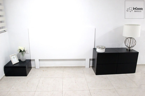 Recámara Minimalista Mod. Viena Matrimonial, Buroes Cabecera