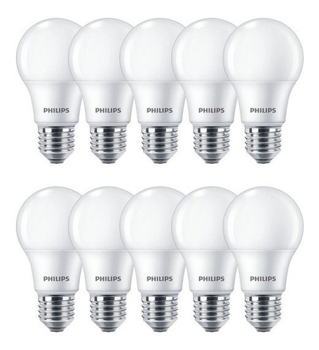 Pack 10 Lámparas Led Philips 12w E27 1 Año De Garantia!