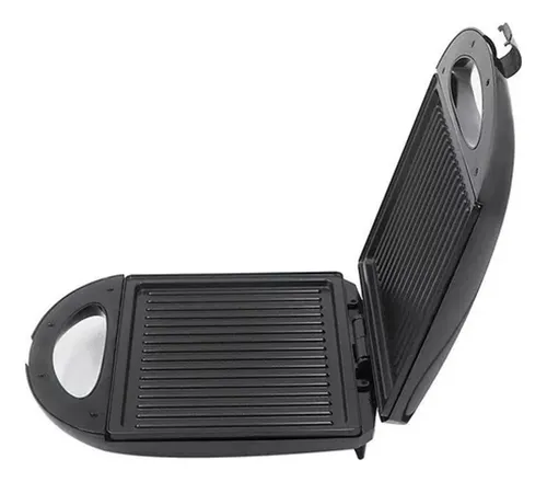 Sandwichera Tostadora Grill Para Panes Carnes Haeger Color Negro