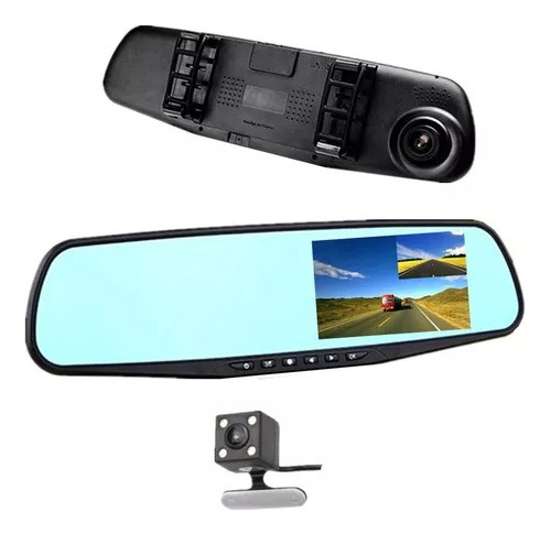 Espejo Retrovisor Camara Frontal+cámara Retroceso Full Hd