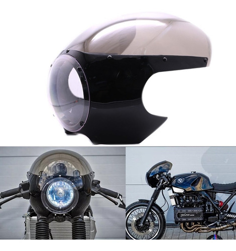 Imagen 2 de 10 de Mascara Carenado Cafe Racer Universal Moto Fairing 7''
