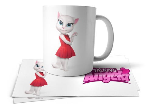 Talking Angela Gata Taza Polimero Tu Propio Estilo