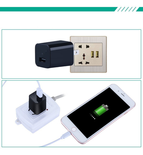 Camara Cargador Mini Micro Espia Oculta Pequeña Seguridad