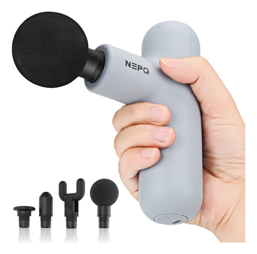 Massage Gun Nepq Sk6 Mini Portable Deep Tissue Gray