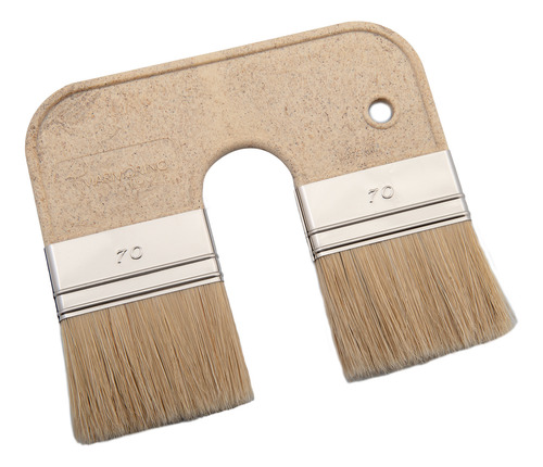 Doble Brocha Con Cerdas Naturales Marmorino Tools 70mm