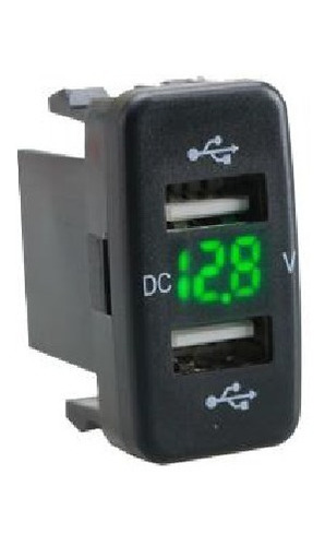 Puerto Usb Dual 12v 3.1a Con Voltimetro Para Toyota Y Nissan