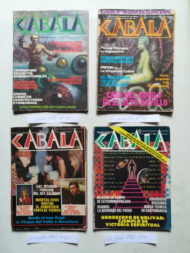 Revistas Cábala Ediciones De Los Años 80 Usados