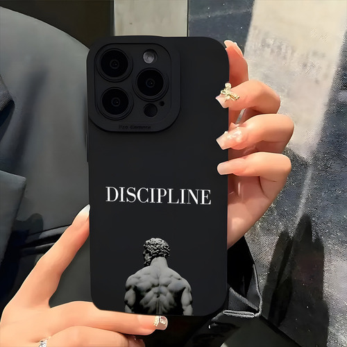 Funda De Teléfono Delgada Para iPhone 14 Pro Max Discipline Art Aesthetic De Silicona A Prueba De Golpes Para iPhone 16 Pro Max