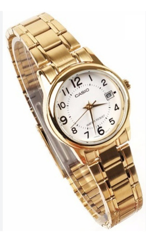 Reloj Casio Ltpv002g-7b2 Mujer Analogo Dorado Tienda 