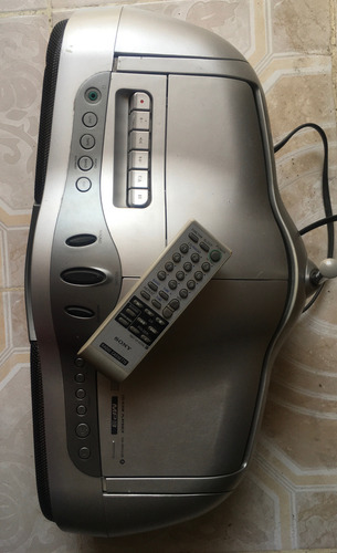 Grabadora Sony Cfd-f17cp (para Reparar O Refacciones) Azul Y Plata (Usado)