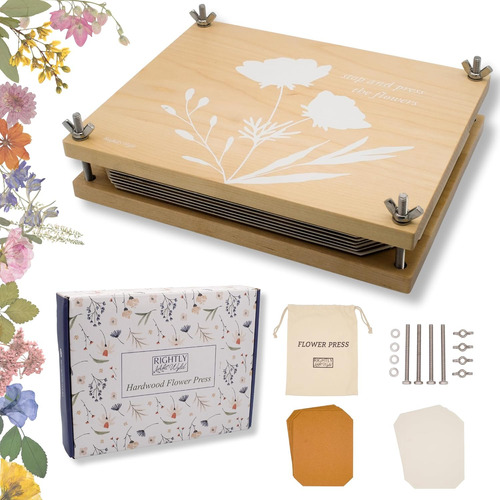 Kit Prensa Flores Madera Resistente 20x25 Cm Kit Conservació