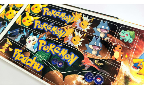 Plancha Kit De Calcomanías Para Bicicletas Similar Pokemon 2