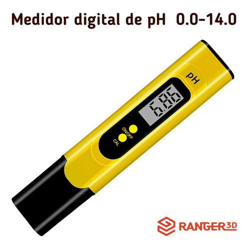 Medidor Ph Digital Auto-calibração Aquário Água - Amarelo