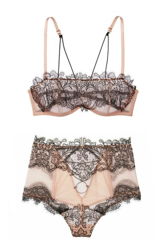 Conjunto Bra Balconnet Encaje Victoria's Secret S