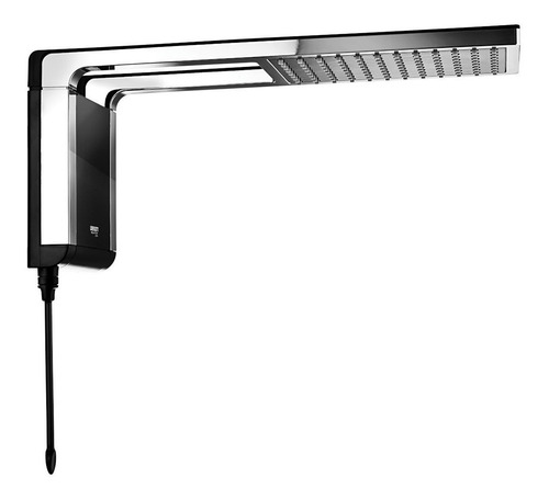 Imagen 2 de 3 de Regadera eléctrica de pared Lorenzetti Acqua Ultra Storm negra cromada 6800W 220V