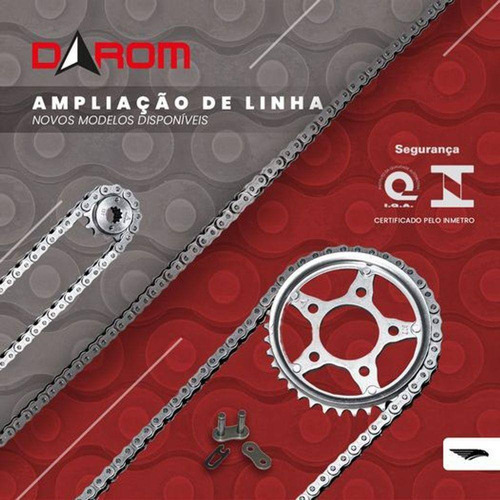 Kit Relação Xtz Lander 250 2009/ Com Retentor Aço 1045 Darom