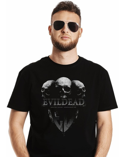 Polera Evildead Logo Metal Impresión Directa